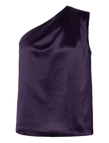 Elle Tank Tops Blouses Sleeveless Purple Ahlvar Gallery