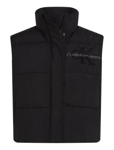 Chenille Monologo Vest Vests Padded Vests Black Calvin Klein Jeans