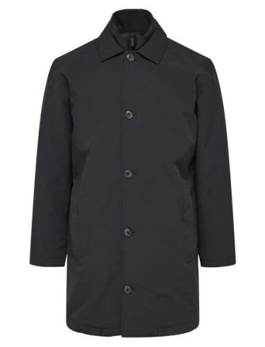 Slhnew Alvin Mac Coat Noos Trench Coat Kåpe Black Selected Homme