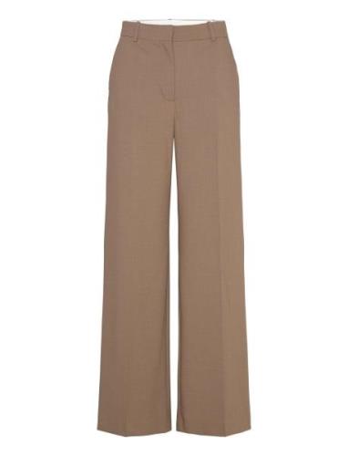 Pleated Suit Trousers Bottoms Trousers Suitpants Brown Mango