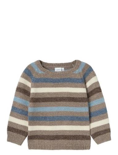 Nmmosomme Ls Knit Tops Knitwear Pullovers Brown Name It