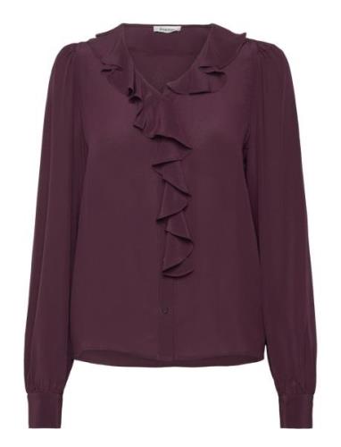 Rodebjer Majolie Tops Blouses Long-sleeved Purple RODEBJER