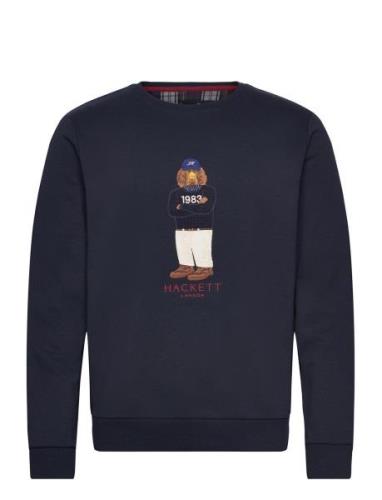 Harry Logo Crew Tops Sweat-shirts & Hoodies Sweat-shirts Navy Hackett ...