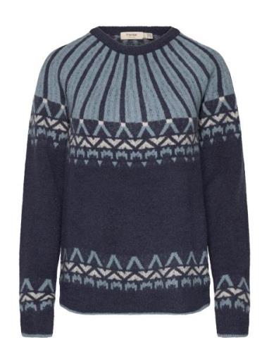 Frisabella Pu 4 Tops Knitwear Jumpers Blue Fransa