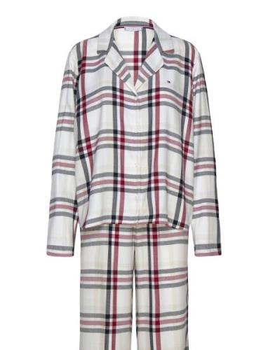 Gift Full Flannel Pj Set&Slipper Pyjamas White Tommy Hilfiger