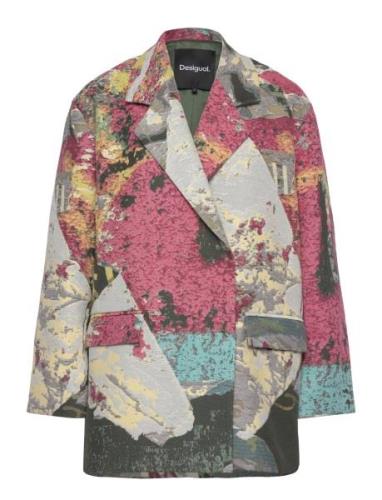 Coat Poster Lacroi Tynn Kåpe Multi/patterned Desigual