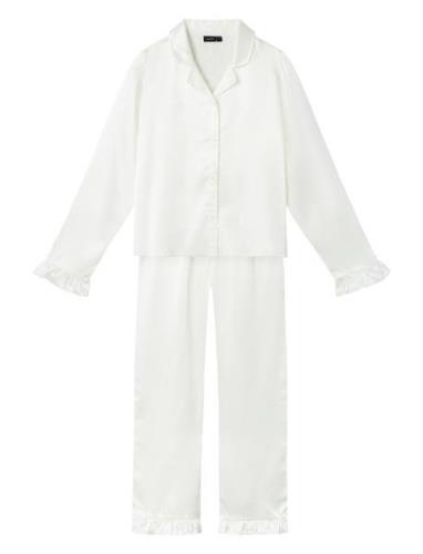 Nlfnighty Pyjamas Set Pyjamas Sett White LMTD