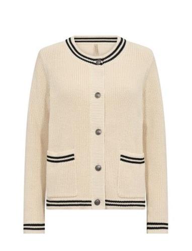 Sc-Julia Tops Knitwear Cardigans Cream Soyaconcept