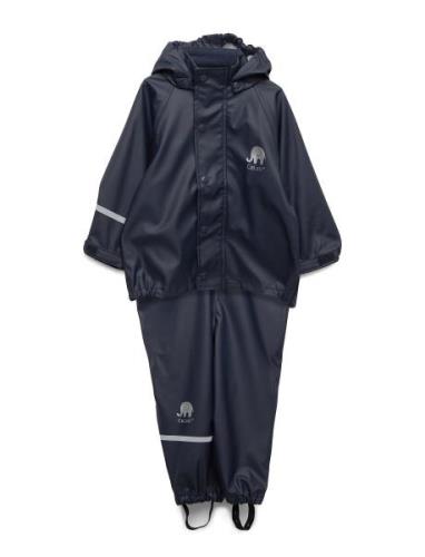 Basic Rainsuit, Pu Outerwear Rainwear Rainwear Sets Blue CeLaVi