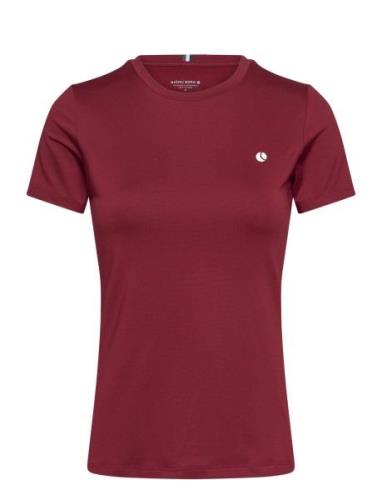 Ace Slim T-Shirt Sport T-shirts & Tops Short-sleeved Burgundy Björn Bo...