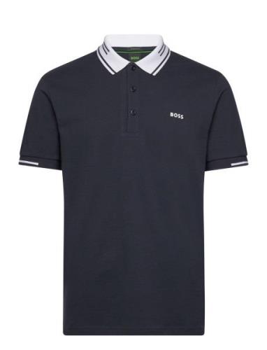 Peos 1 Sport Polos Short-sleeved Navy BOSS