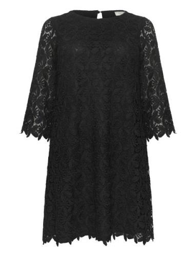 Kcemma Lace Dress Knelang Kjole Black Kaffe Curve