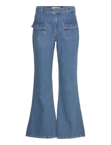 Trw-Lera Jeans Wash Phoenix Bottoms Jeans Flares Blue Tomorrow