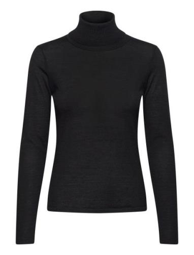 Polana Tops Knitwear Turtleneck Black Andiata