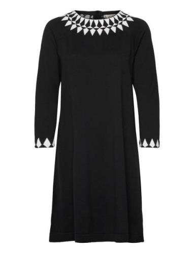 Tindra Dress Knelang Kjole Black Jumperfabriken