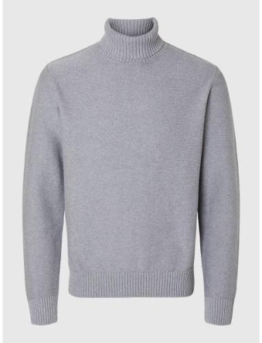 Slhaxel Ls Knit Roll Neck Noos Tops Knitwear Turtlenecks Grey Selected...