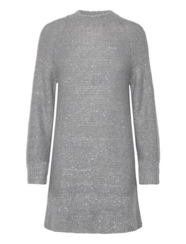 Glitter Knit Dress Kort Kjole Silver By Ti Mo