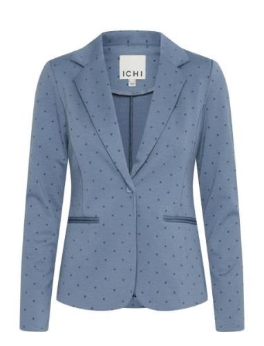 Ihkate Print Bl21 Blazers Single Breasted Blazers Blue ICHI