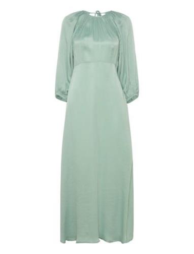 Crepe Satin Maxi Dress Maxikjole Festkjole Green By Ti Mo