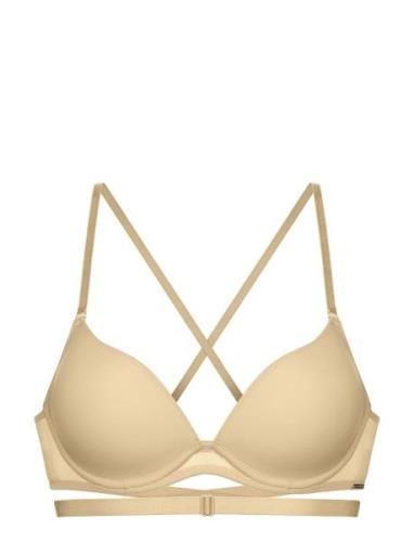 Michelle/Solution Plunge Lingerie Bras & Tops Wired Bras Beige Dorina