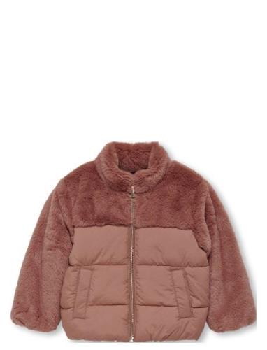 Kmgwanja Fur Puffer Mix Coat Otw Fôret Jakke Brown Kids Only