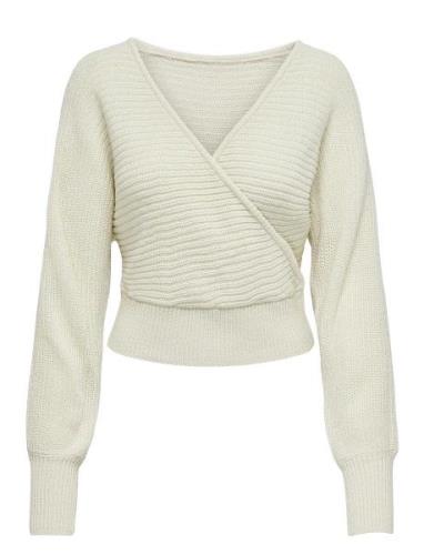 Onlelina Ls V-Neck Pullover Ex Knt Tops Knitwear Jumpers Cream ONLY