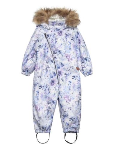 Print Snowsuit Outerwear Coveralls Snow-ski Coveralls & Sets Purple Gu...