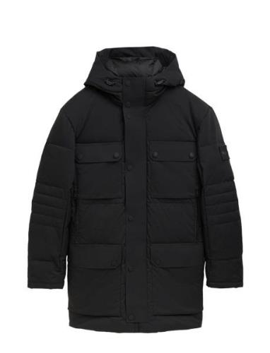 Hybrid Down Parka Parkas Jakke Black Tom Tailor