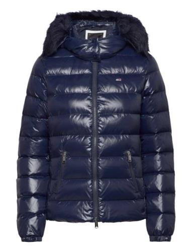 Tjw Tonal Hooded Down Jacket Fôret Jakke Navy Tommy Jeans