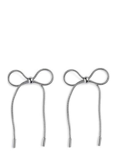 Pcpernille Bow Earrings Øredobber Smykker Silver Pieces