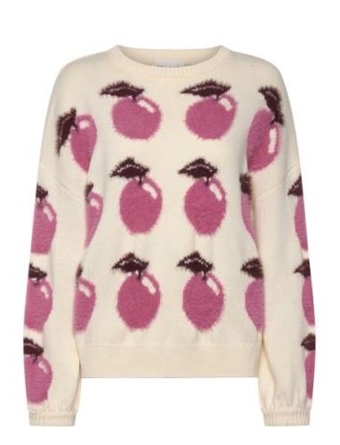 Apple Pullover Tops Knitwear Jumpers Cream Fabienne Chapot