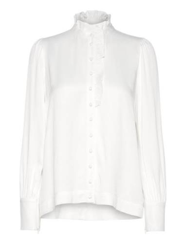 Olivia Blouse Tops Blouses Long-sleeved White MAUD