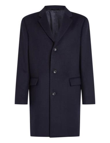 Fine Wool Blend Coat Ullfrakk Frakk Navy Calvin Klein