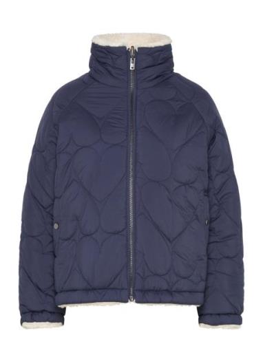 Meggy Jacket Vattert Jakke Navy Fabienne Chapot