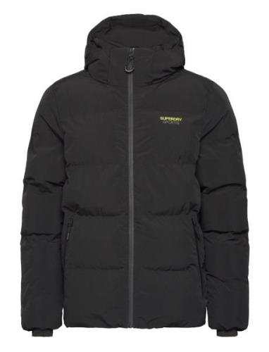 Hooded Boxy Puffer Jacket Fôret Jakke Black Superdry Sport