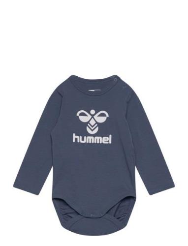 Hmlflips Body L/S Langermet Bodysuit Blue Hummel