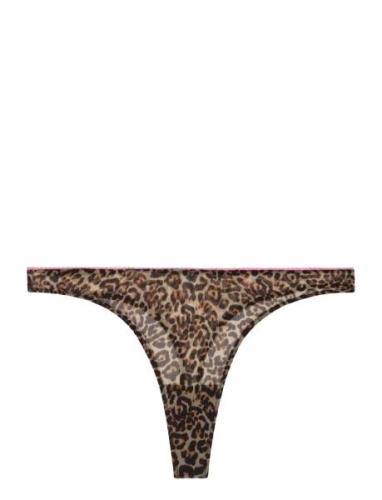 Mesh Thong Stringtruse Undertøy Brown Understatement Underwear