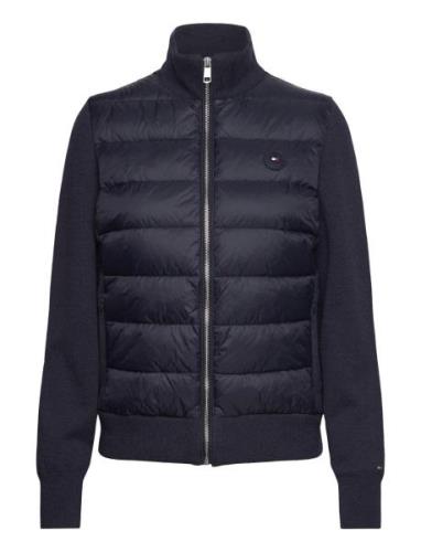 Lw Padded Knit Mix Jacket Fôret Jakke Navy Tommy Hilfiger