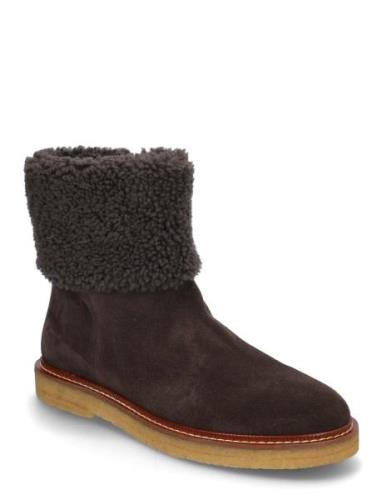 Boots - Flat Shoes Wintershoes Brown ANGULUS