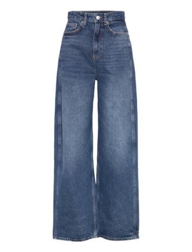 High-Waist Balloon Jeans Bottoms Jeans Wide Blue Mango