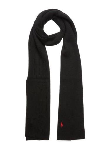 Signature Pony Wool Scarf Accessories Scarves Winter Scarves Black Pol...