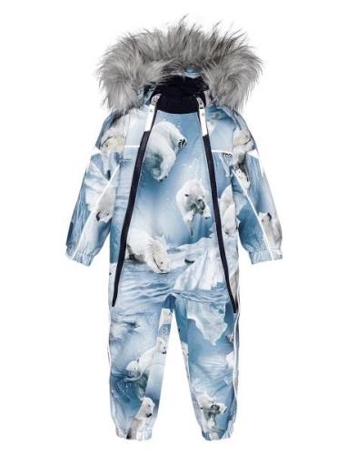 Pyxis Fur Outerwear Coveralls Snow-ski Coveralls & Sets Blue Molo