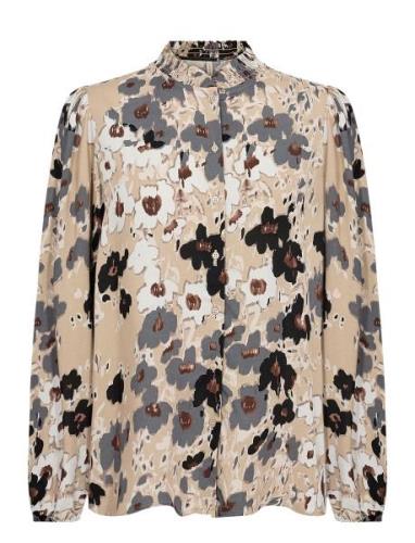 Sc-Irena Tops Shirts Long-sleeved Beige Soyaconcept