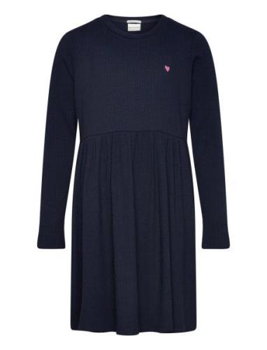 Rib Dress Dresses & Skirts Dresses Casual Dresses Long-sleeved Casual ...