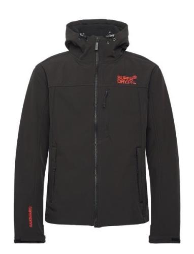 Hooded Soft Shell Trekker Jkt Tynn Jakke Black Superdry