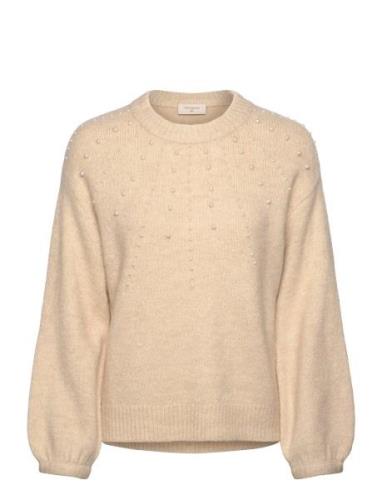 Fqpearl-Pullover Tops Knitwear Jumpers Beige FREE/QUENT