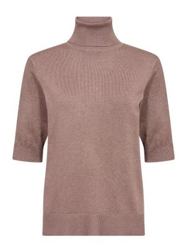 Sc-Dollie Tops Knitwear Turtleneck Pink Soyaconcept