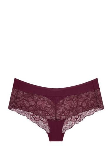 Body Make-Up Illusion Lace Shorty Truse Brief Truse Burgundy Triumph