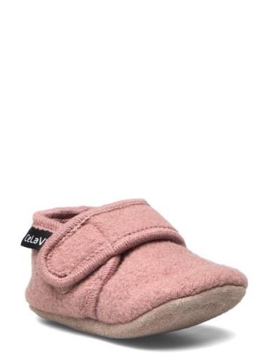 Baby Wool Slippers Tøfler Innesko Pink CeLaVi