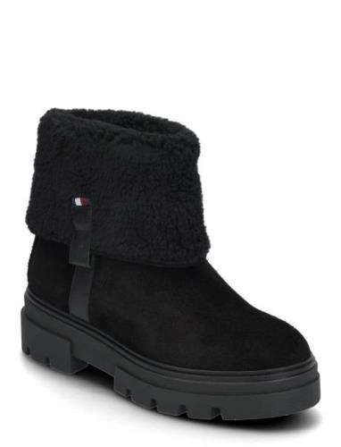 Faux Fur Suede Roll-Down Boot Shoes Boots Ankle Boots Ankle Boots Flat...